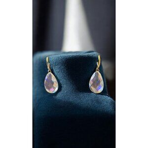 Vintage Joan Crawford Classic Collection Prism Pear Shaped Earrings, 1.5" Long